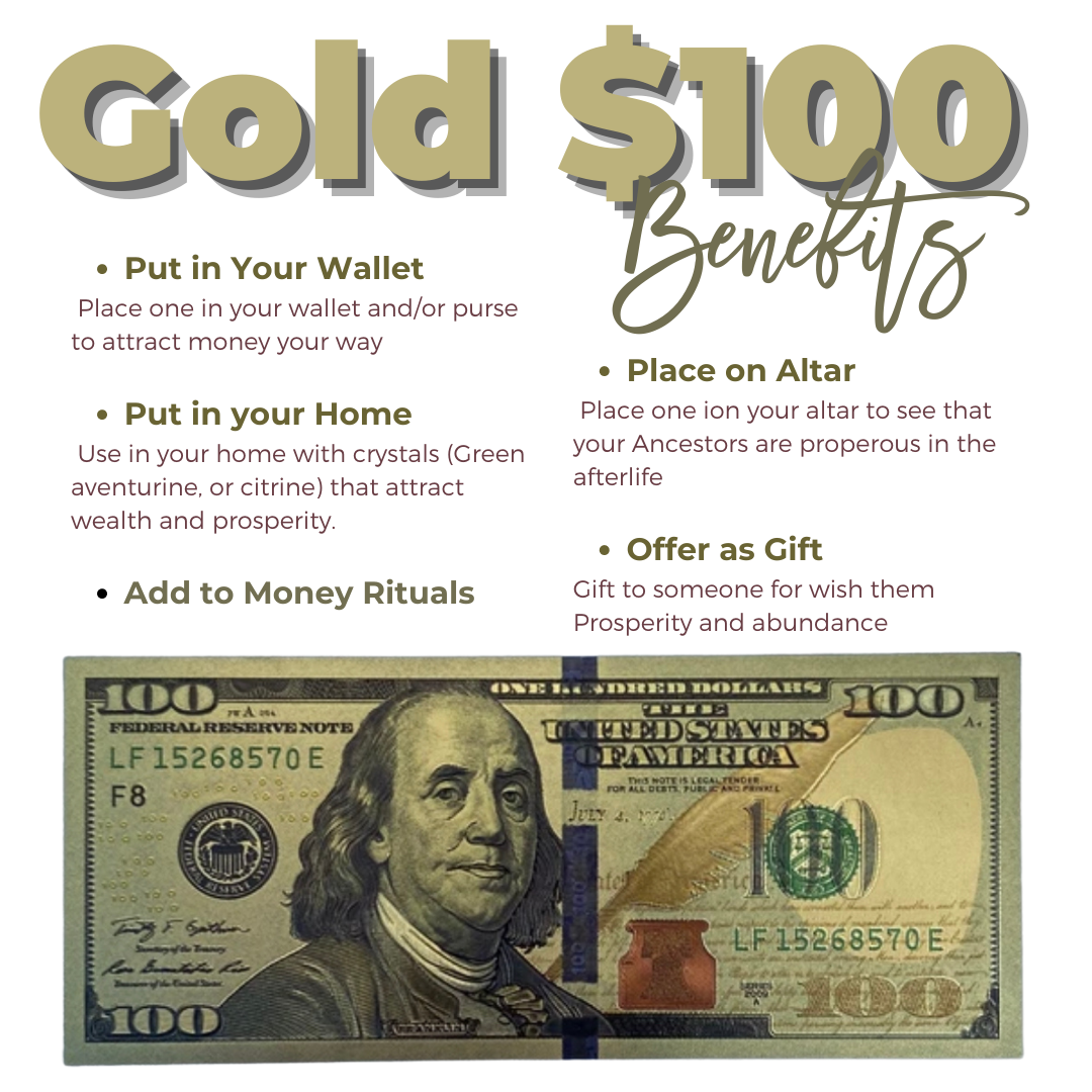 Gold $100 Bill