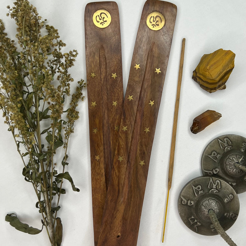 Brown Wooden Incense Holder
