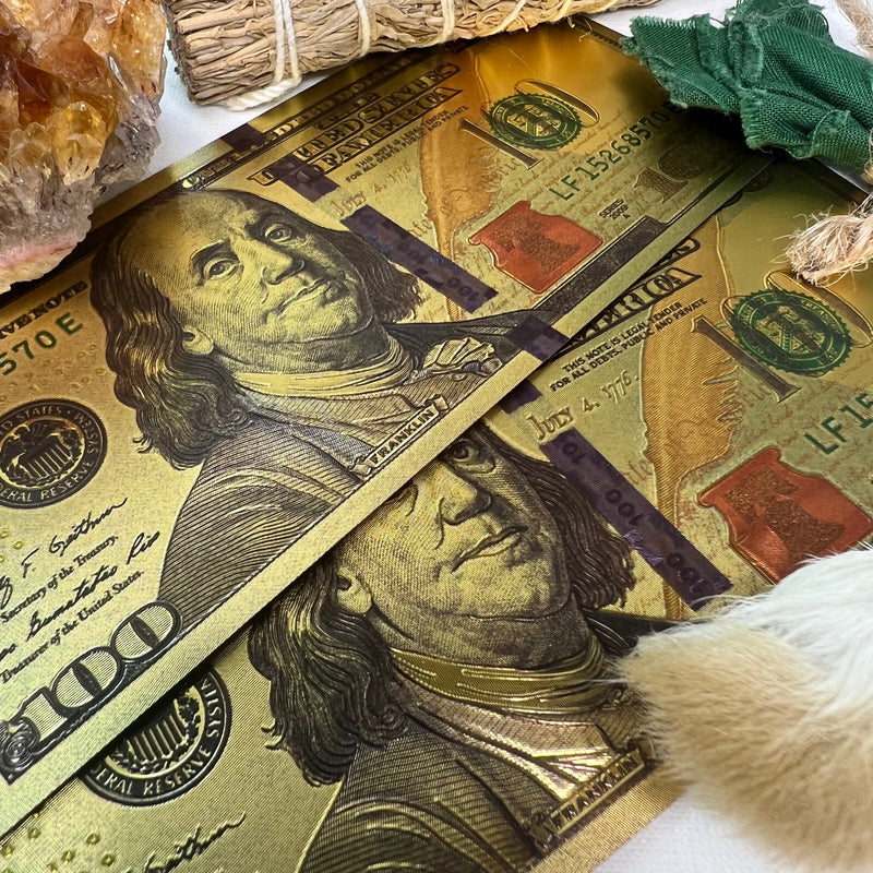 Gold $100 Bill
